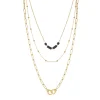 Femme Luzaka Colliers<Multirangs Menottes acier doré or