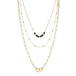 Femme Luzaka Colliers<Multirangs Menottes acier doré or