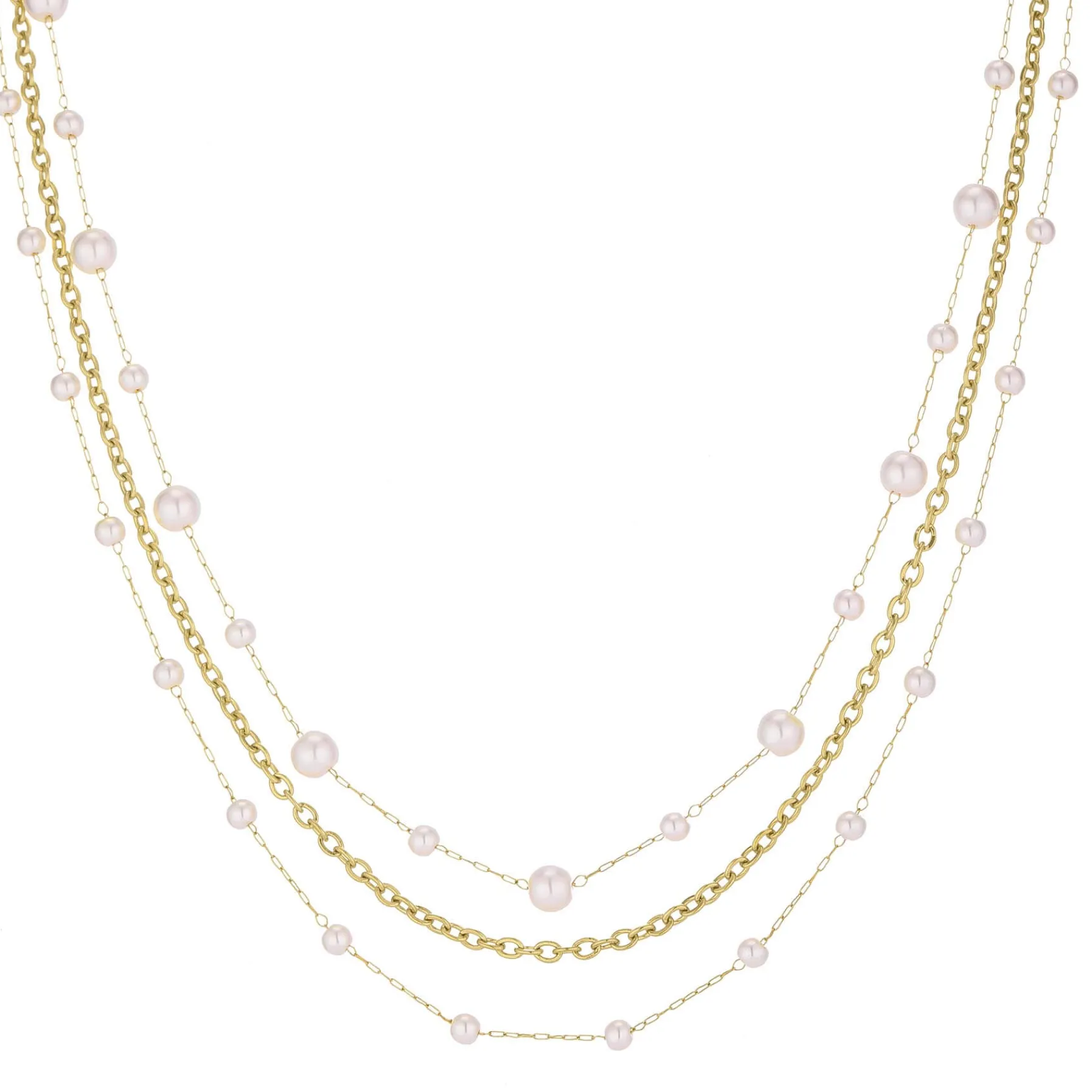 Femme Luzaka Colliers<Multirangs Perla acier doré or