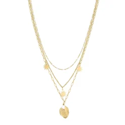 Femme Luzaka Colliers<Multirangs Poème acier doré or