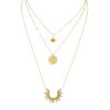 Femme Luzaka Colliers<Multirangs Soleil acier doré or