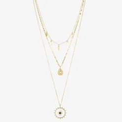 Femme Luzaka Colliers<Multirangs Étoile Nacre acier doré or