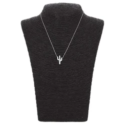 Femme Luzaka Colliers<Pendentif Cactus acier