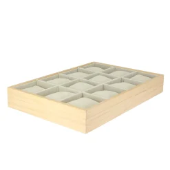 Luzaka Accessoires<Plateau avec coussins bois et lin 3 niveaux