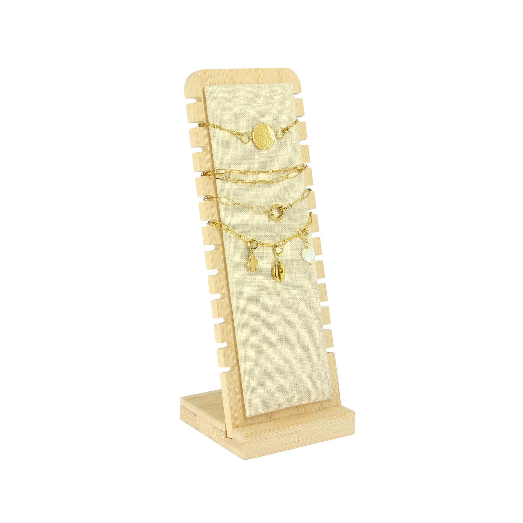 Luzaka Accessoires<Présentoir bois et lin BRACELETS OU COLLIERS