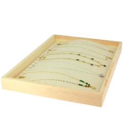 Luzaka Accessoires<Présentoir lin et bois  pour colliers ou bracelets