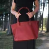 Luzaka Sacs<Sac à main Cabas Adèle rouge