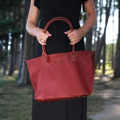 Luzaka Sacs<Sac à main Cabas Adèle rouge