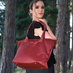 Luzaka Sacs<Sac à main Cabas Adèle rouge