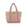 Luzaka Sacs<Sac à main paille pampelone rose