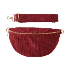 Luzaka Sacs<Sac Banane Erika velours bordeaux