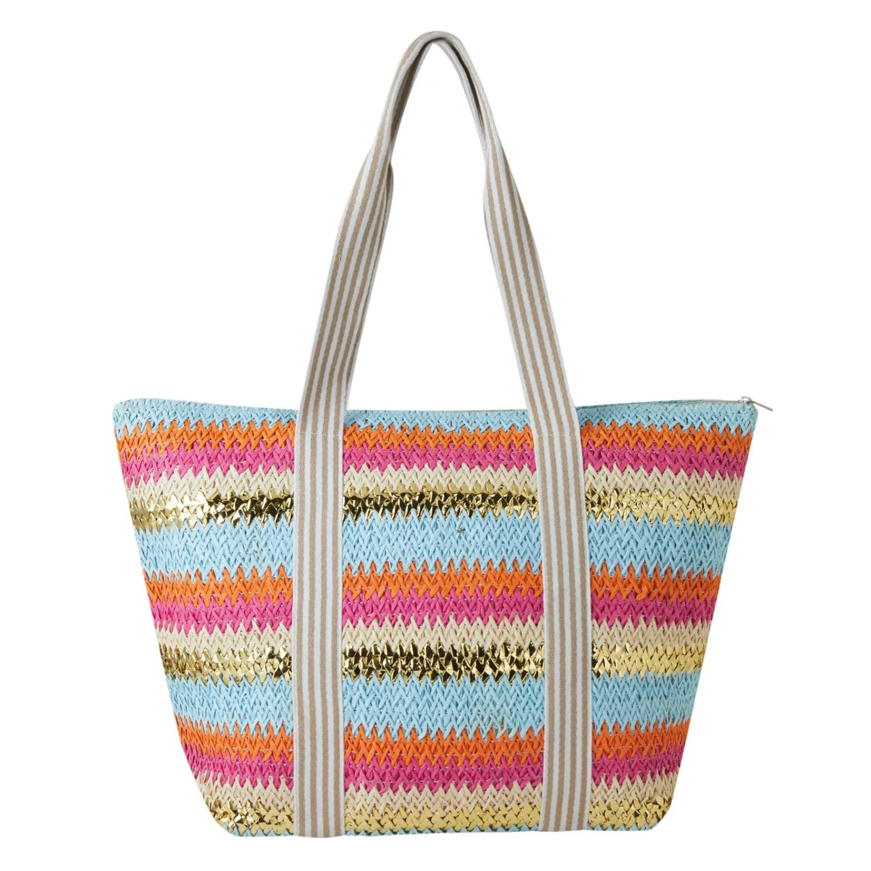 Luzaka Sacs<Sac paille Ibiza rayures