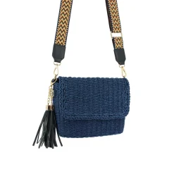 Luzaka Sacs<Sac Paille Pampelone bleu