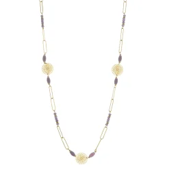 Femme Luzaka Colliers<Sautoir Maé acier doré et pierres