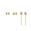 Femme Luzaka Boucles<Set 3 boucles Jane acier doré or